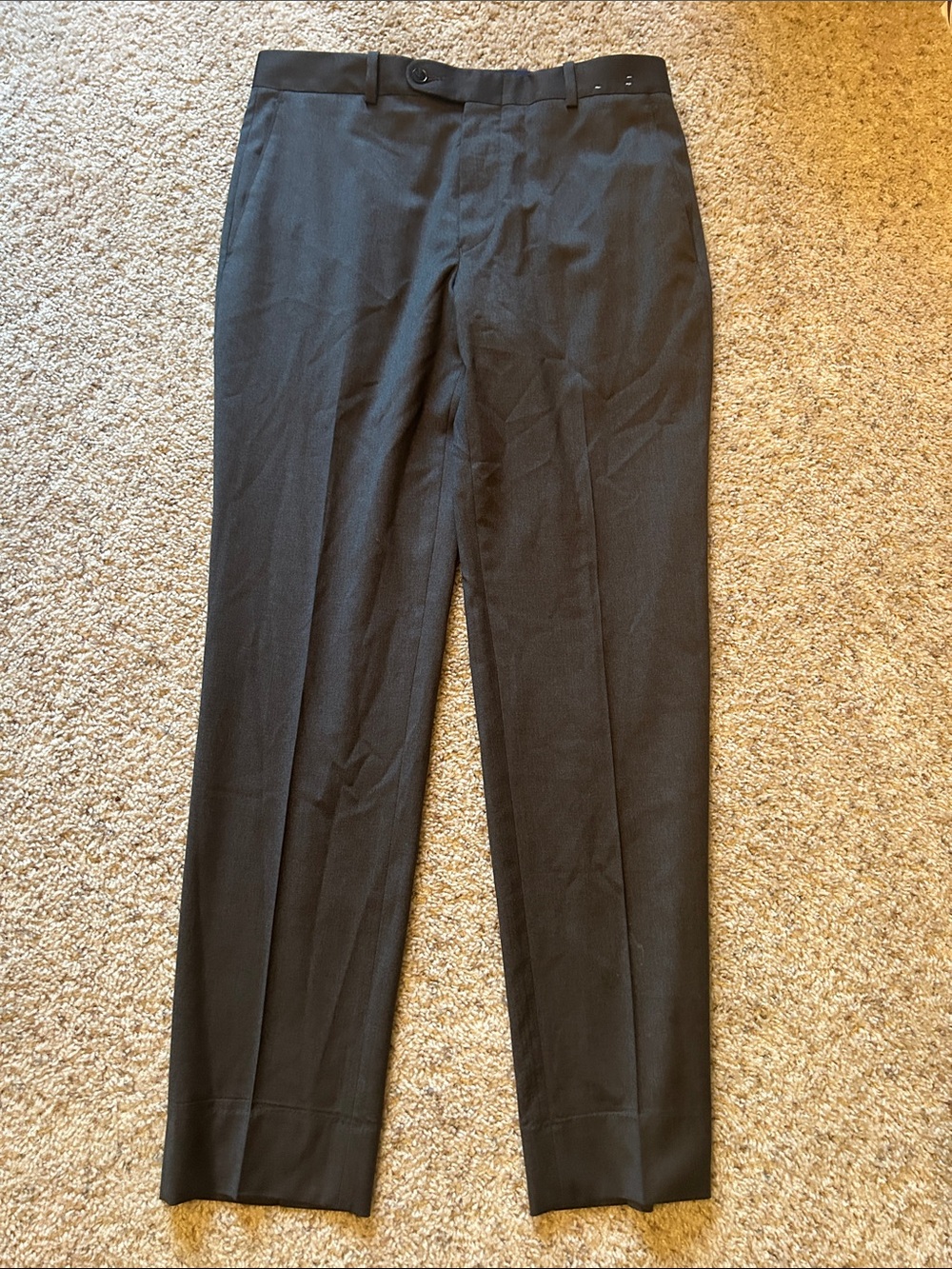 Peter Millar Men’s Charcoal Gray Wool Stretch Dress Pants 33R